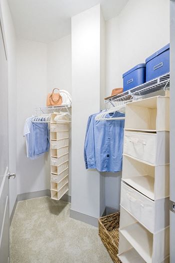 Spacious walk-in closets